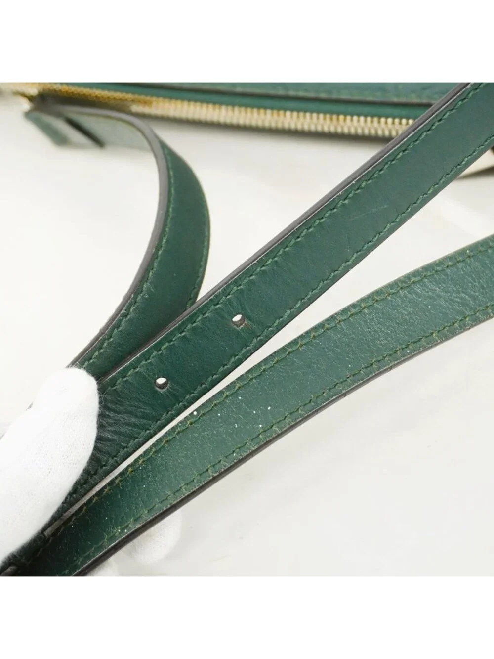 Gucci Shoulder Bag Guccissima Leather Green Silver